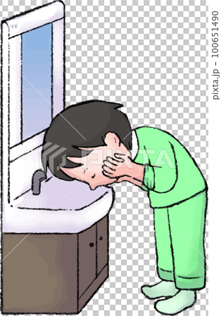 小學生洗臉 小學生洗臉 100651490