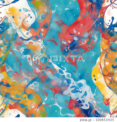 Watercolor Camouflage Seamless Pattern sport 100653435