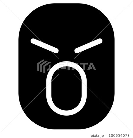 Angry face icon 100654073
