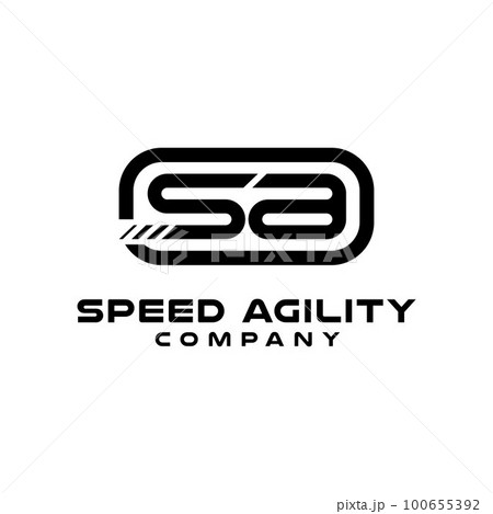 Modern Initial SA logo design inspiration 100655392
