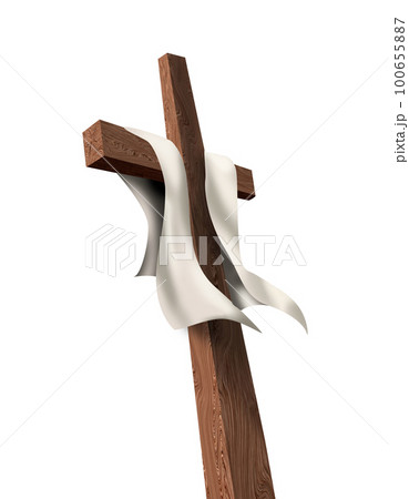 Resurrection. Isolated Christian cross. Life after death. Resurrection. Isolated Christian cross. Life after death. 100655887