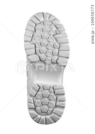 White sole on a white background top view. 100656773