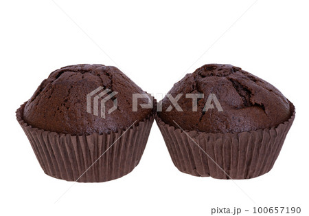 chocolate muffin isolated chocolate muffin isolated 100657190