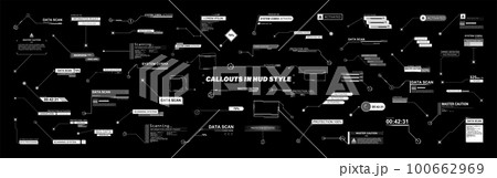 Modern callouts for headers in HUD style  Modern callouts for headers in HUD style  100662969