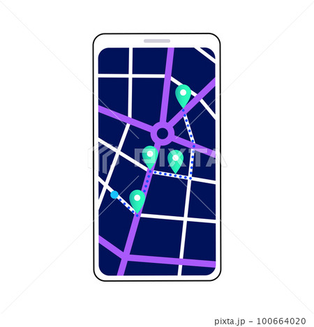 GPS navigation in smartphone 100664020