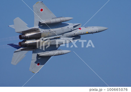 航空祭で機動飛行を行う航空自衛隊のF-15 航空祭で機動飛行を行う航空自衛隊のF-15 100665076