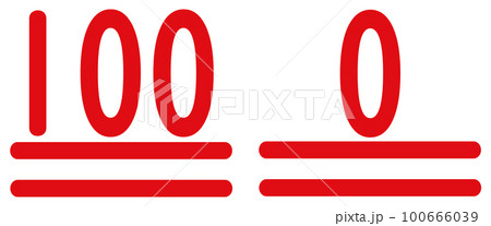 100点と0点のアイコン 100666039