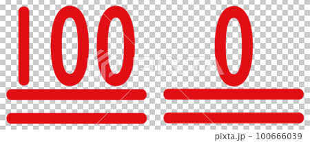 100点と0点のアイコン 100666039