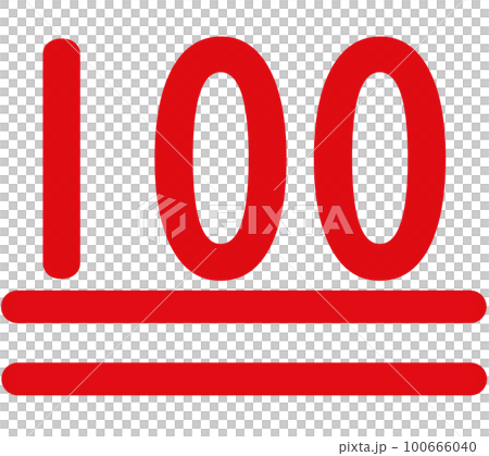 100点のアイコン 100666040