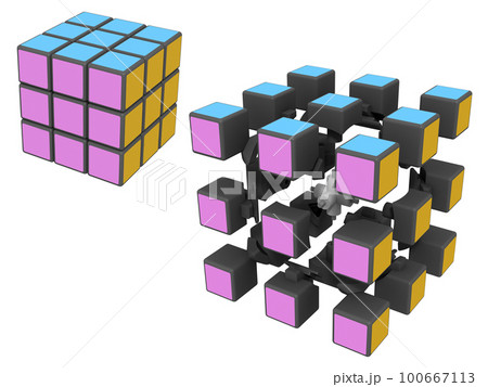 ルービックキューブを分解するのイラスト素材 [100667113] - PIXTA