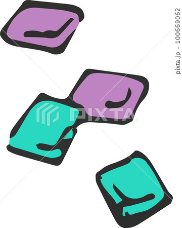 グリーンと紫の粒ガム グリーンと紫の粒ガム 100669062