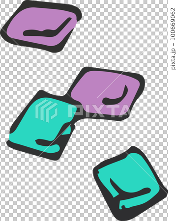 グリーンと紫の粒ガム グリーンと紫の粒ガム 100669062