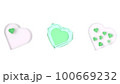 アクスタ風クリアハート（グリーン） 100669232