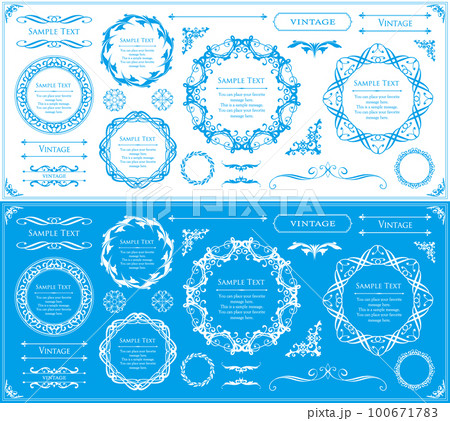 Fashionable frame. Design template. A set of gorge 100671783