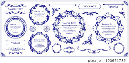 Fashionable frame. Design template. A set of gorge 100671786