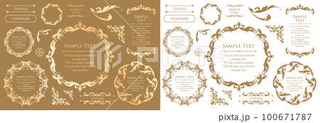 Fashionable frame. Design template. A set of gorge 100671787