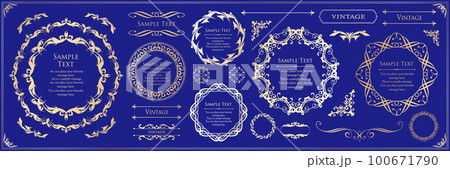 Fashionable frame. Design template. A set of gorge 100671790