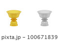 element of gold and silver pedestal tray with thai culture pattern. thailand travel. 100671839