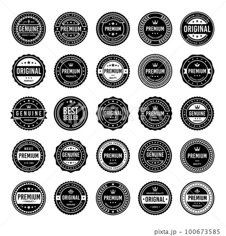 Classic Vintage Retro Premium Vector Badge, Emblem, Logo, Label, Sticker, Stamp, Symbol, Seal, Banner Frame Collection Set Classic Vintage Retro Premium Vector Badge, Emblem, Logo, Label, Sticker, Stamp, Symbol, Seal, Banner Frame Collection Set 100673585
