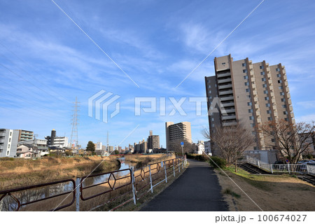 《愛知県》名古屋都市風景 天白区天白川緑地 《愛知県》名古屋都市風景 天白区天白川緑地 100674027