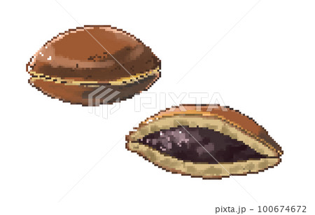 どら焼き　ドット 100674672