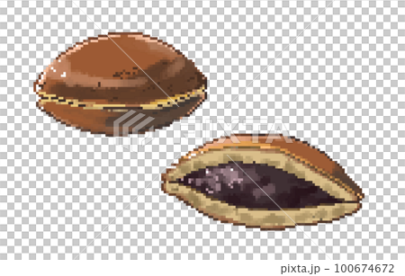 どら焼き　ドット 100674672