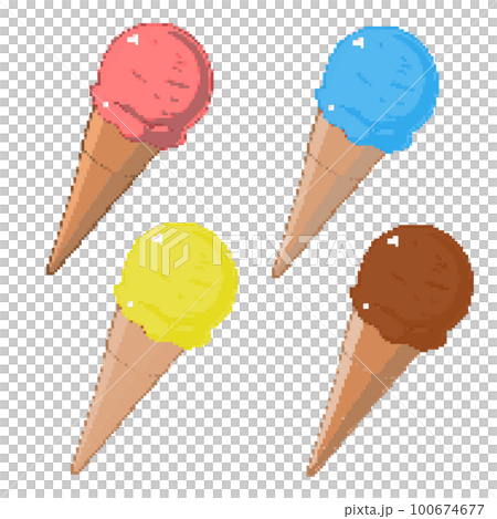 アイスクリーム　ドット 100674677