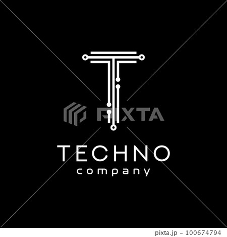 Letter T Tech Logo, For modern technology...のイラスト素材 [100674794] - PIXTA