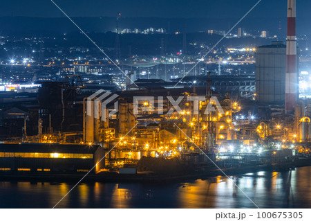 千葉ポートタワーからの千葉市の夜景 千葉ポートタワーからの千葉市の夜景 100675305