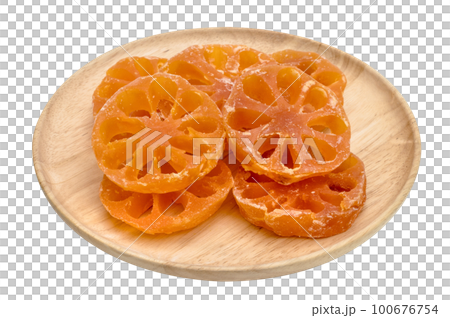 boiled bael fruits in syrup,Thai desserts,Aegle marmelos isolated 100676754