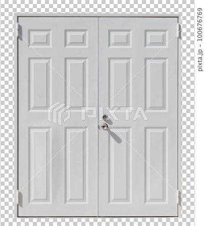 wooden door isolated 100676769