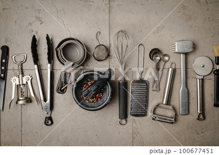 kitchen utensils or cooking tools 100677451