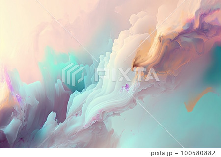 Abstract painting with vivid colorful pastel colorのイラスト素材 [100680882 ...
