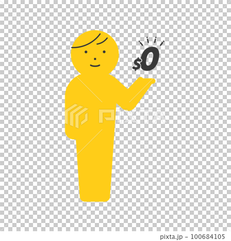 一個微笑的人拿著字母 $0 的圖標/象形圖 - 免費圖片 一個微笑的人拿著字母 $0 的圖標/象形圖 - 免費圖片 100684105