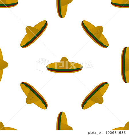 Pattern mexican hats sombrero, beautiful caps 100684688