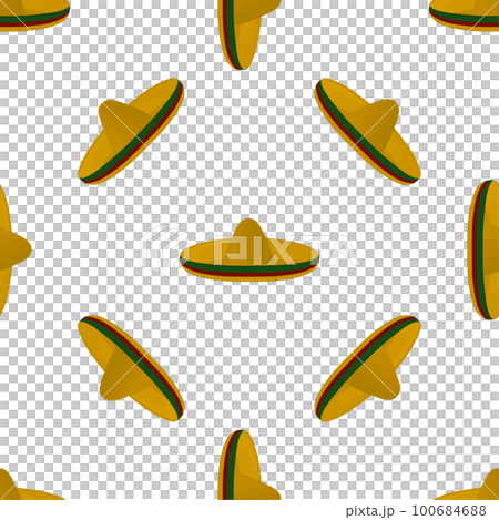 Pattern mexican hats sombrero, beautiful caps 100684688