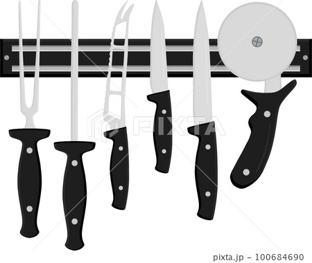 big set different types knives different size for butcher 100684690