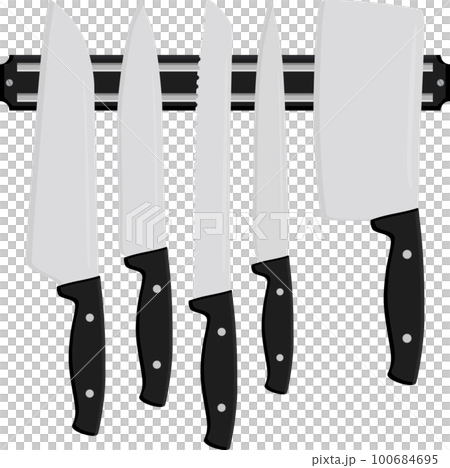 big set different types knives different size for butcher 100684695