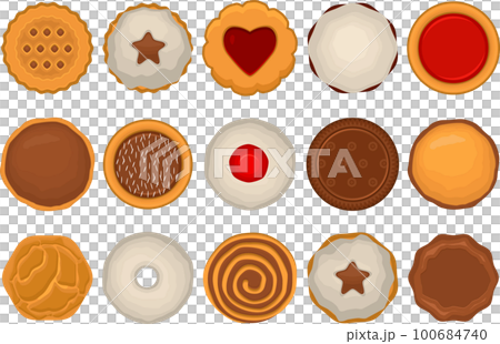 Big set homemade cookie different taste in pastry biscuit Big set homemade cookie different taste in pastry biscuit 100684740