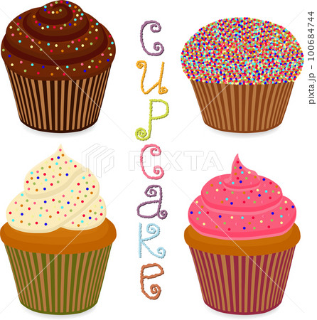 Various sweet tasty cupcake Various sweet tasty cupcake 100684744