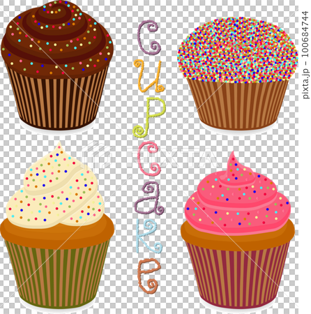 Various sweet tasty cupcake Various sweet tasty cupcake 100684744
