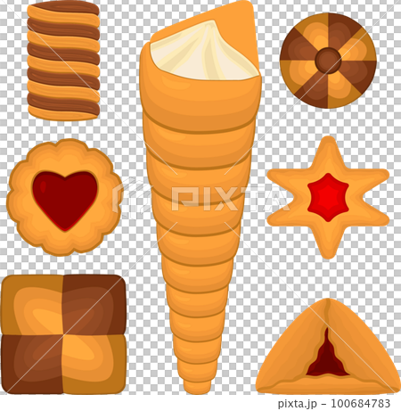 Big set homemade cookie different taste in pastry biscuit Big set homemade cookie different taste in pastry biscuit 100684783