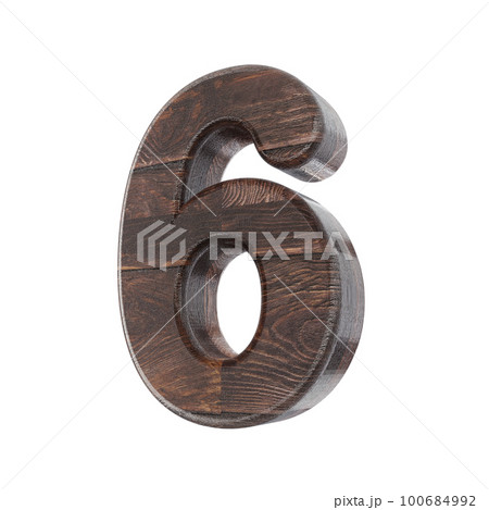 木製の3D数字 木製の3D数字 100684992