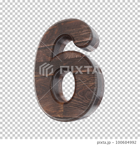 木製の3D数字 木製の3D数字 100684992