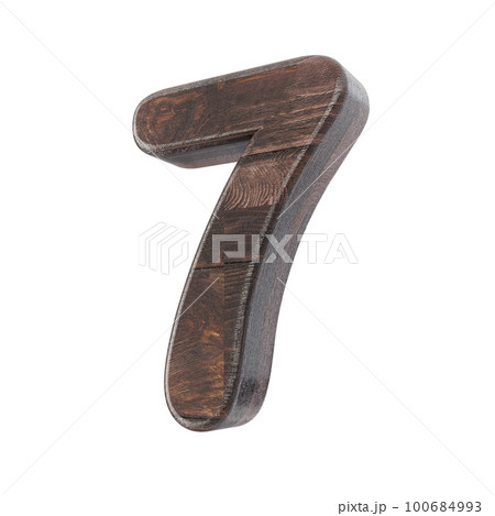 木製の3D数字 100684993