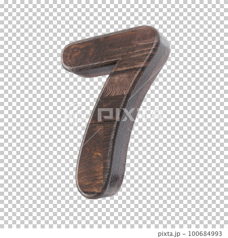 木製の3D数字 100684993