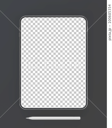 Tablet with empty screen and digital pen Tablet with empty screen and digital pen 100685354