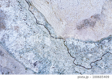 Aerial drone view of abstract natural winter pattern 100685409