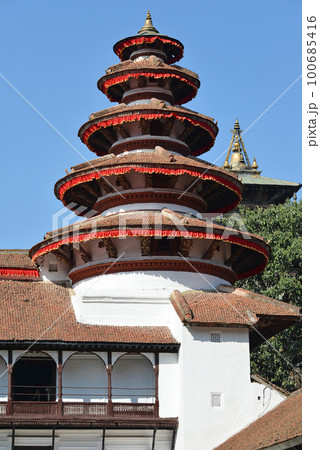 Nepali architecture in the Royal Palace, Kathmandu 100685416
