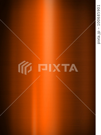 Orange shiny brushed metal. Vertical background texture 100685901